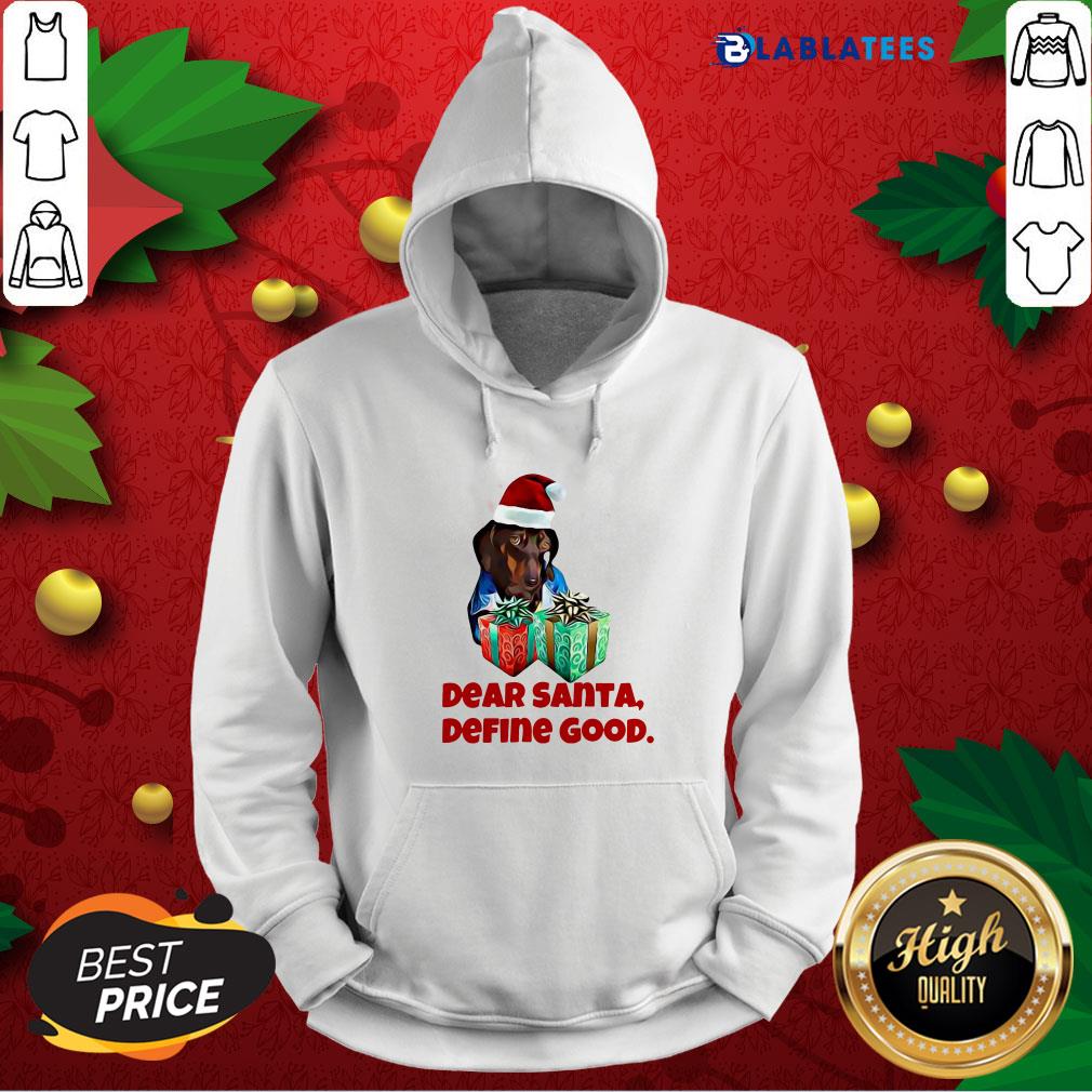 Nice Dog Dear Santa Define Good Christmas Shirt - Image 2