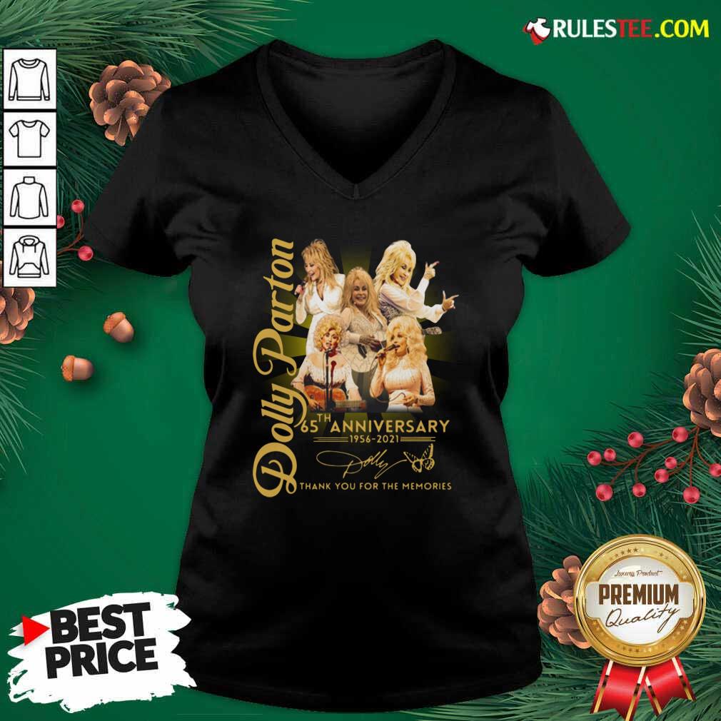 Nice Dolly Parton 65th Anniversary 1956 2021 Thank You For The Memories Signature Shirt - Image 4