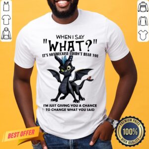 Nice Dragon When I Say What It’s Not Because I Didn’t Hear You Shirt