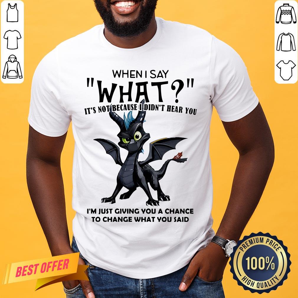 Nice Dragon When I Say What It’s Not Because I Didn’t Hear You Shirt