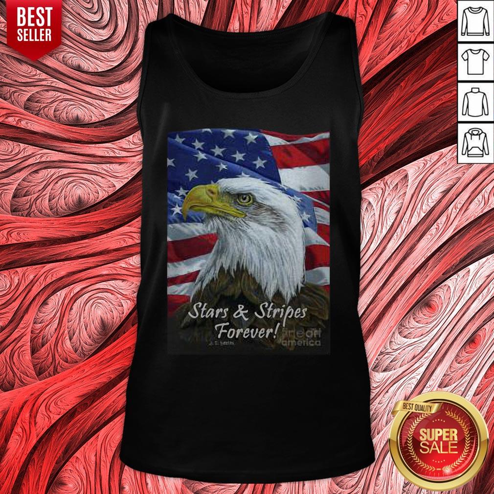 Nice Eagle Stars Stripes Forever American Flag Shirt - Image 4