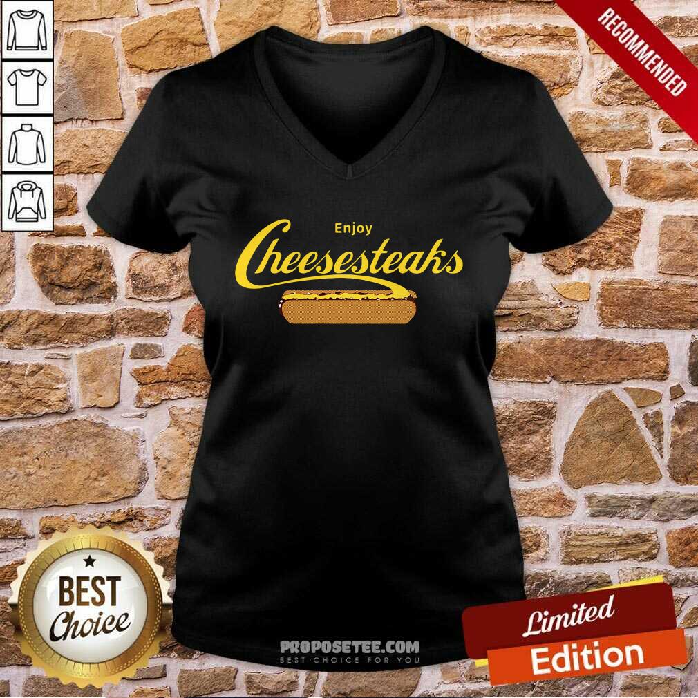 Nice Enjoy Cheesesteaks Shirt - Image 3