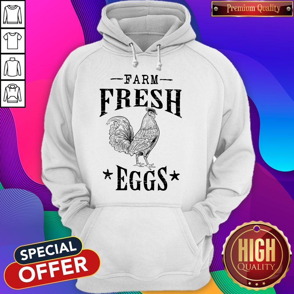 Nice Farm Fresh Eggs From The Farm Graphic Chicken Distressed Shirt - Image 5