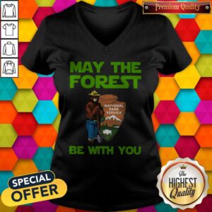 Alternative view of Nice Farmer Bear May The Forest Be With You Shirt