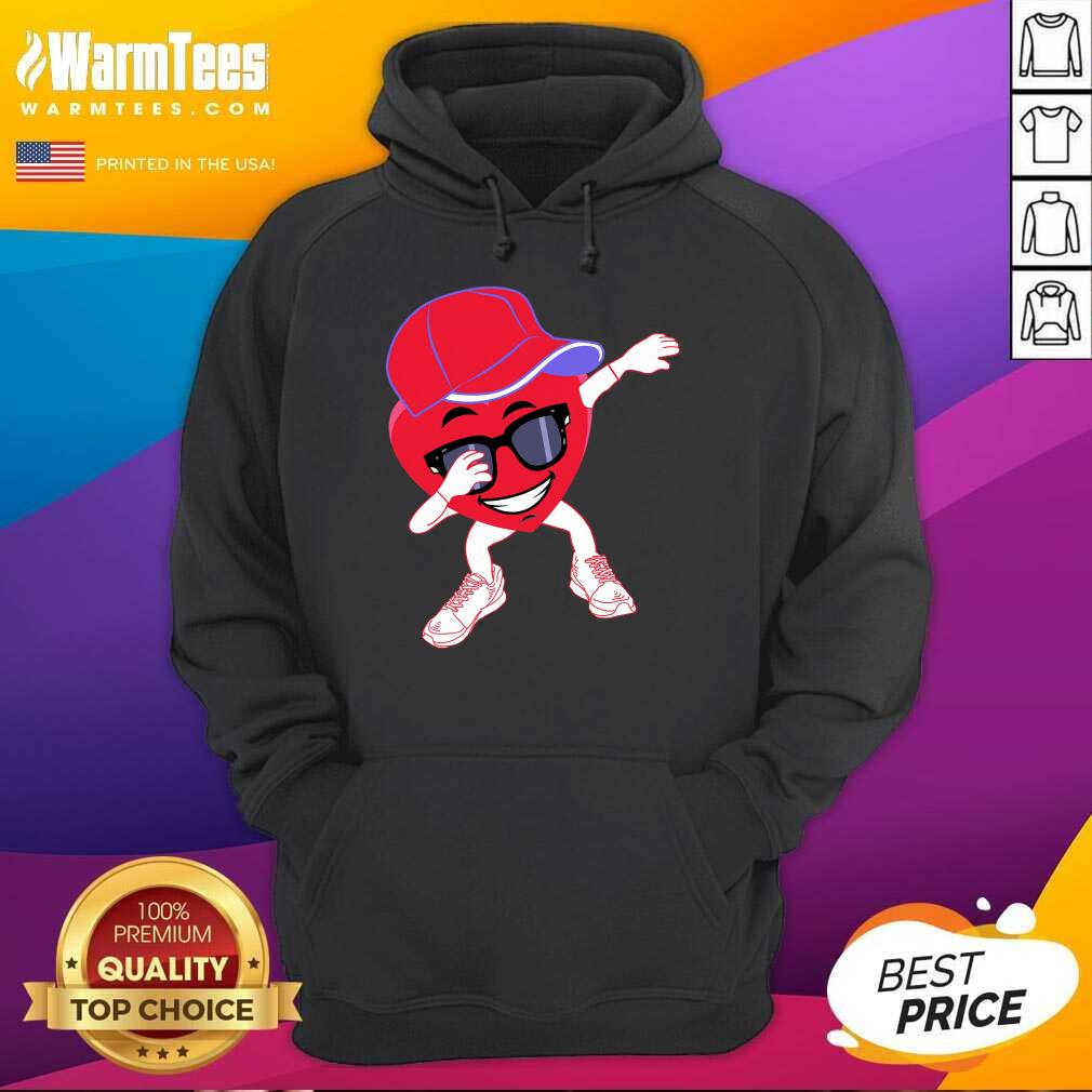Nice Funny Boys Valentines Day Dabbing Heart Girls Kids Valentine Shirt - Image 2