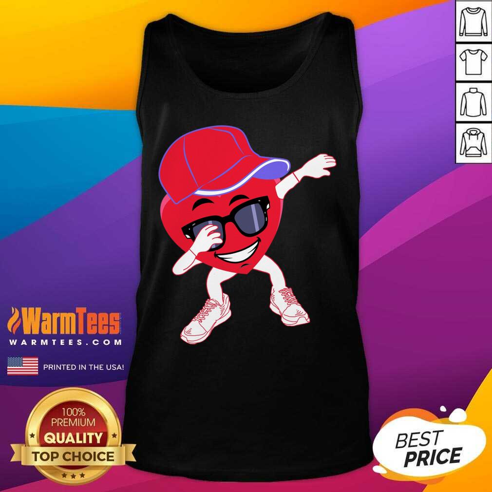 Nice Funny Boys Valentines Day Dabbing Heart Girls Kids Valentine Shirt - Image 4