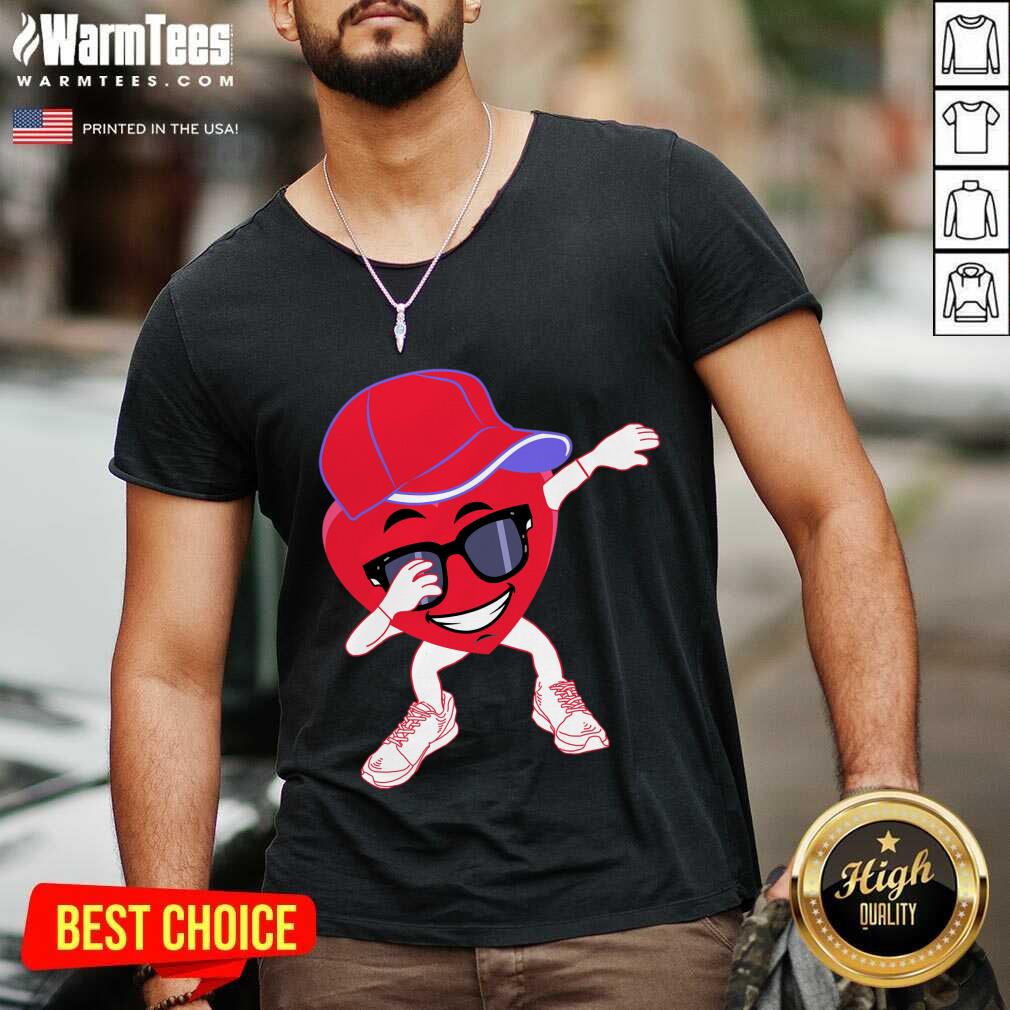 Nice Funny Boys Valentines Day Dabbing Heart Girls Kids Valentine Shirt - Image 5