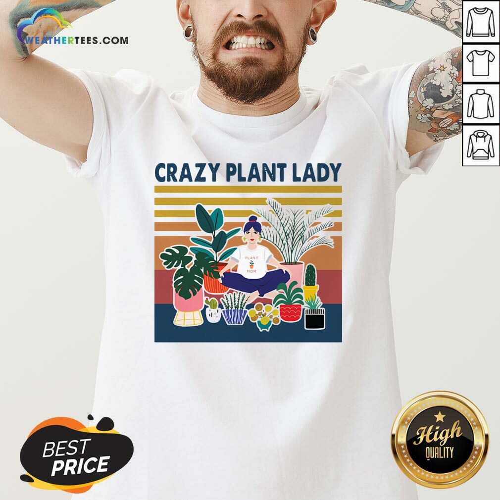 Nice Garden Crazy Plant Lady Vintage Retro Shirt - Image 2