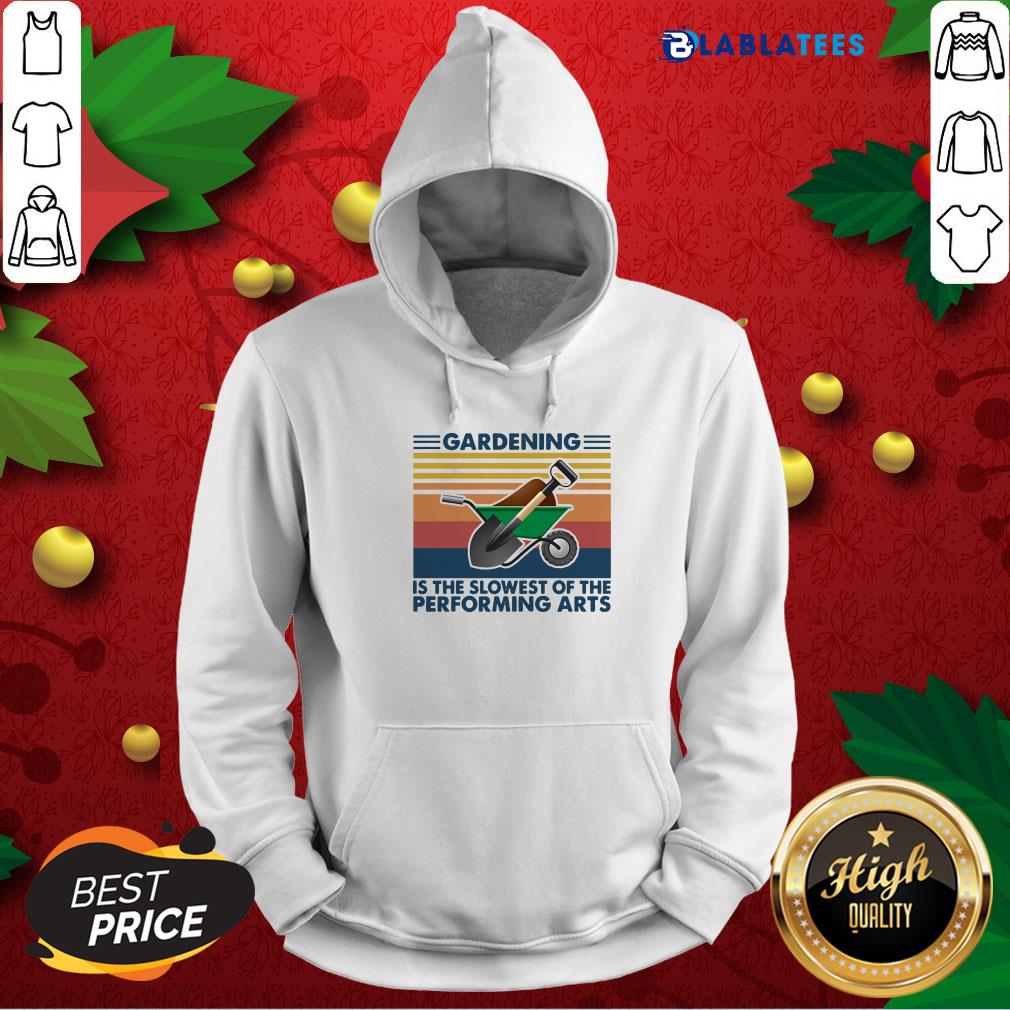 Nice Gardening Is The Slowest Of The Performing Arts Vintage Retro Shirt - Image 2