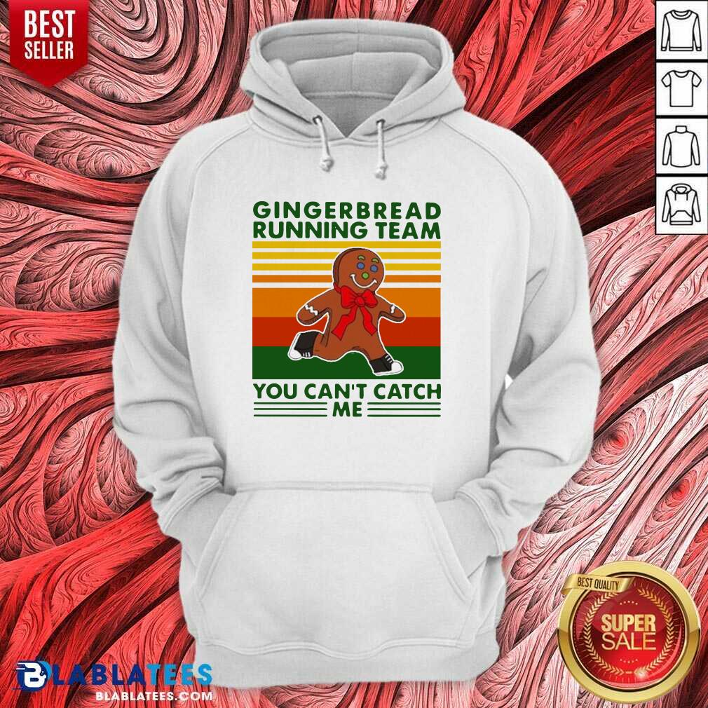Nice Gingerbread Running Team You Can'T Catch Me Vintage Shirt - Image 2