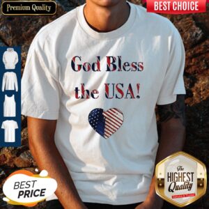 Nice God Bless The USA Heart Shirt