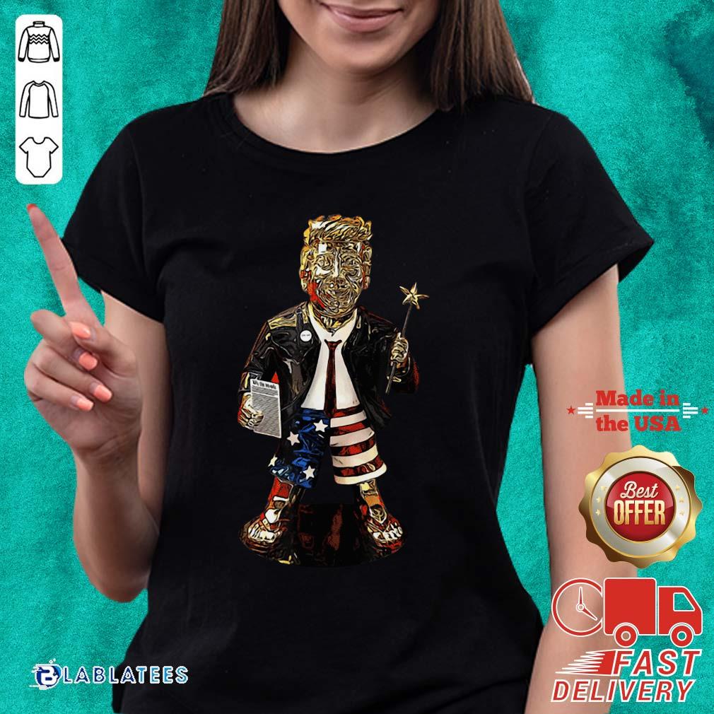 Nice Golden Trump Statue Shirt - Image 2