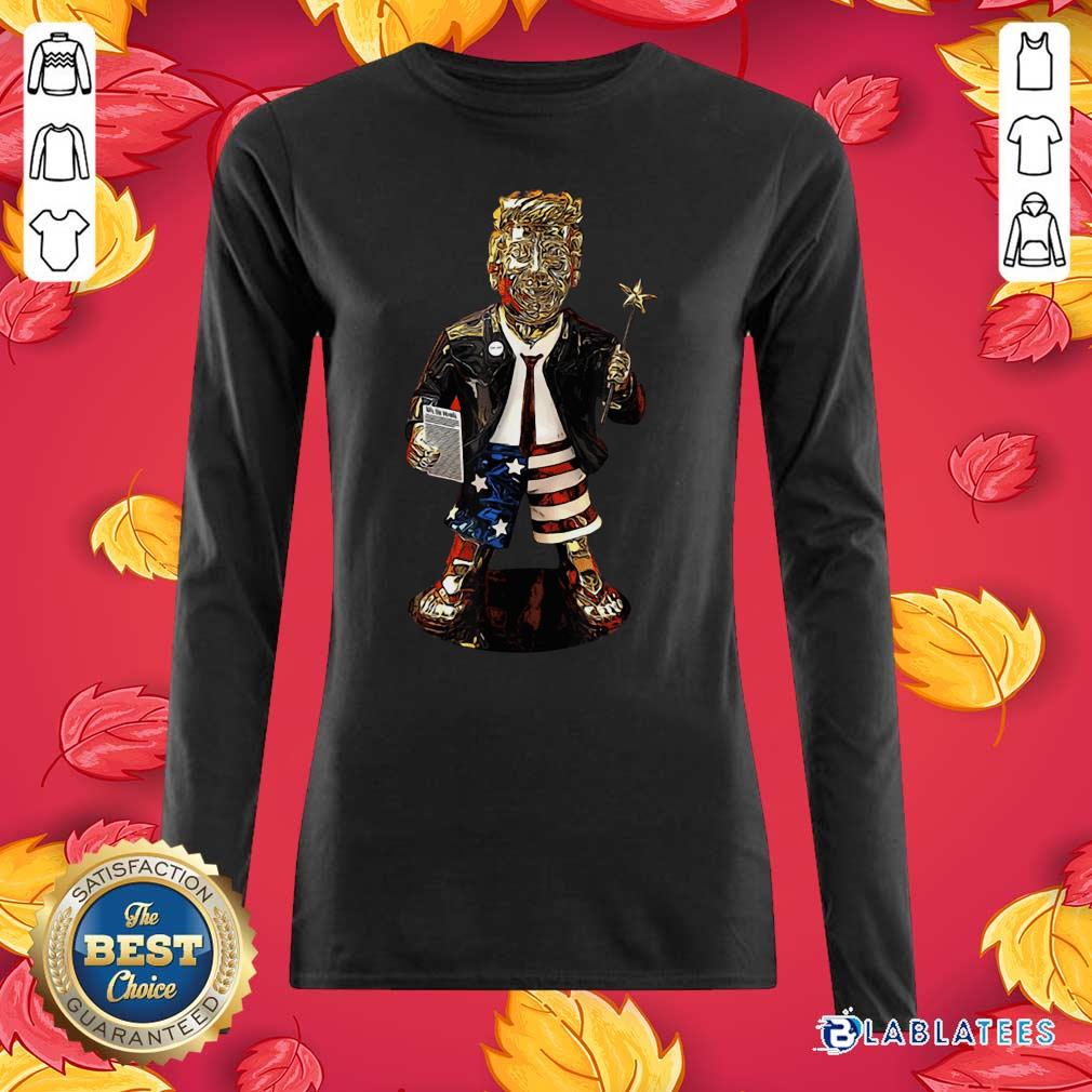 Nice Golden Trump Statue Shirt - Image 4