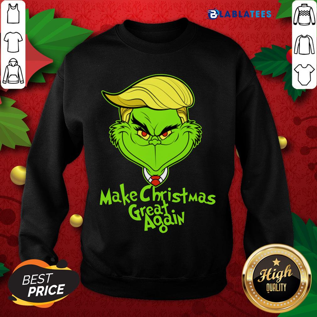 Nice Grinch Trump Make Christmas Great Again Shirt - Image 2
