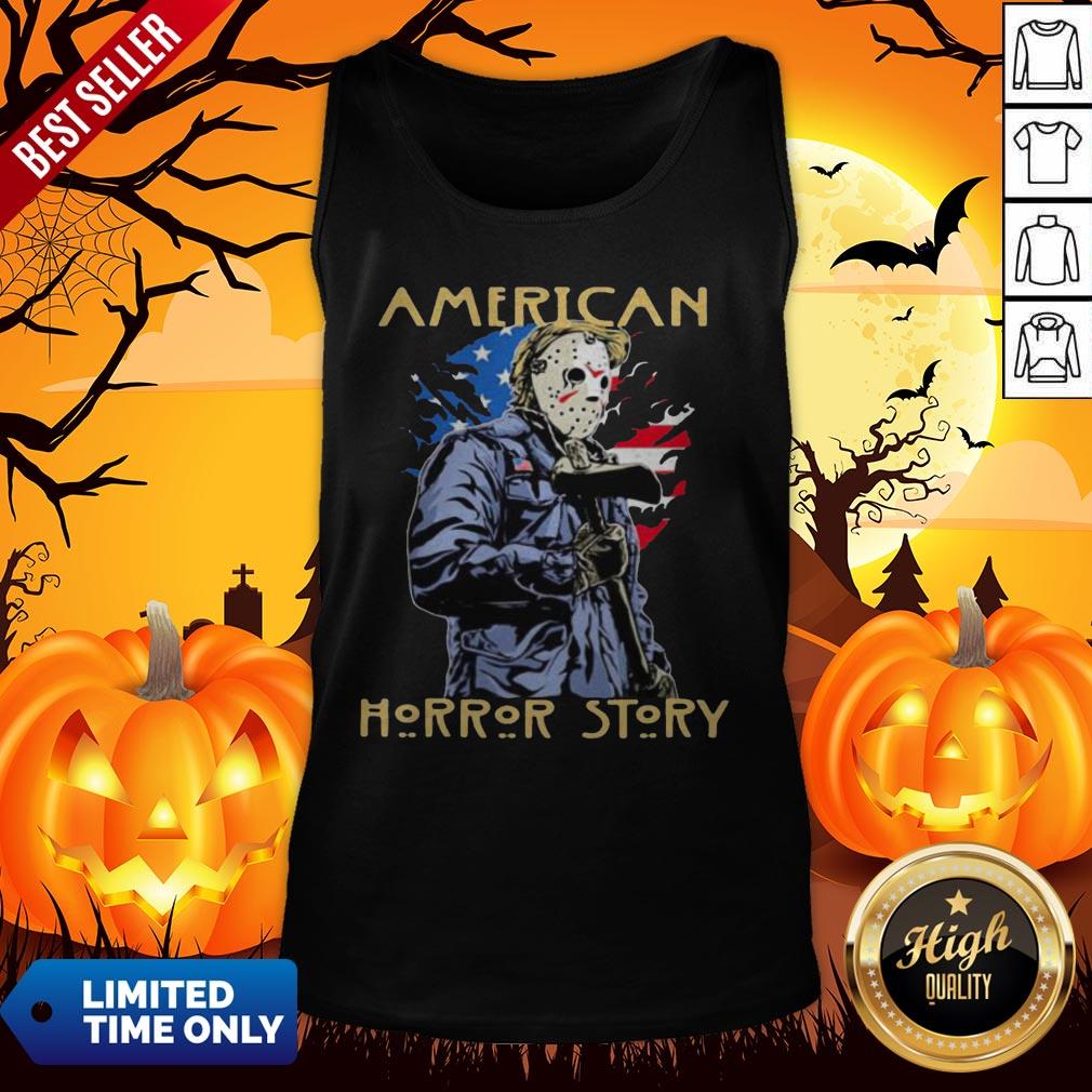 Nice Halloween Jason Voorhees American Horror Story American Flag Independence Day Shirt - Image 4