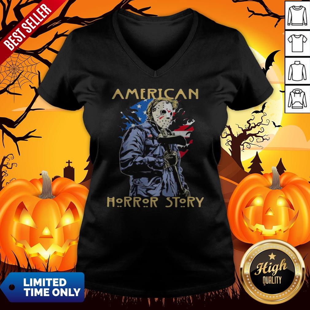 Nice Halloween Jason Voorhees American Horror Story American Flag Independence Day Shirt - Image 3