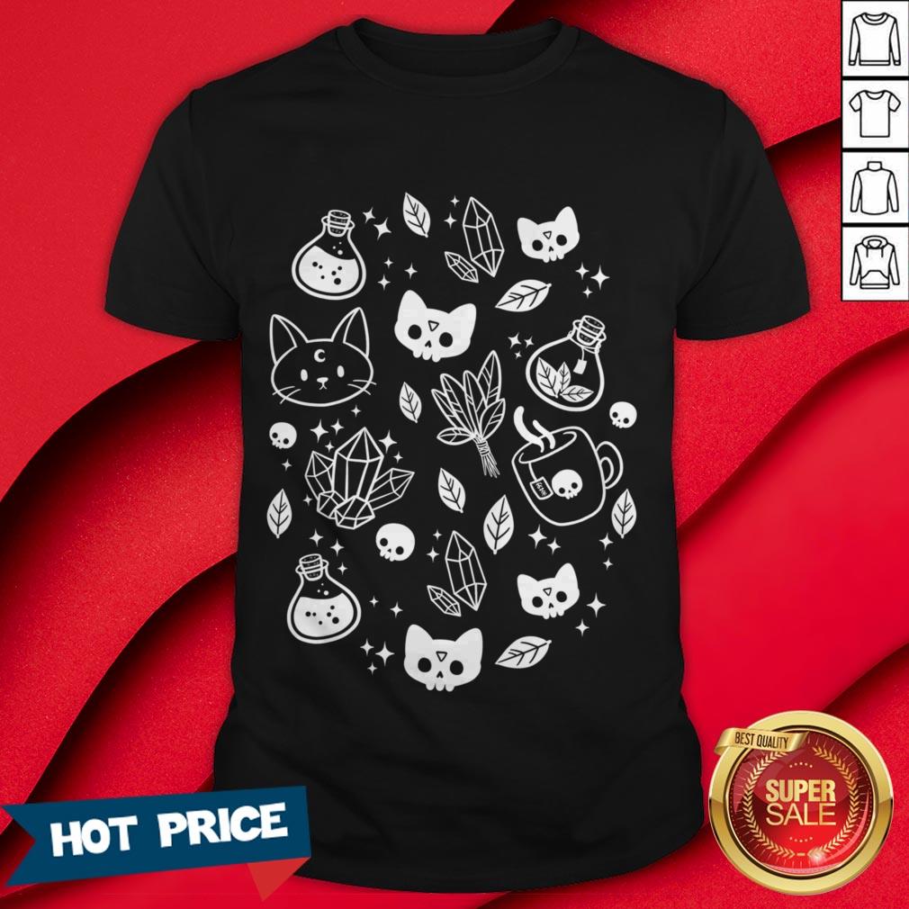Nice Herb Witch Skull Tea Halloween Shirt
