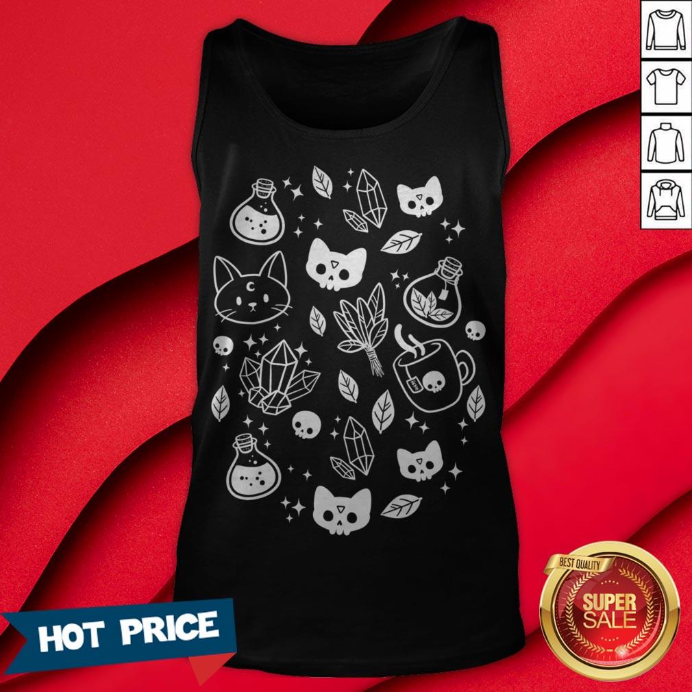 Nice Herb Witch Skull Tea Halloween Shirt - Image 2