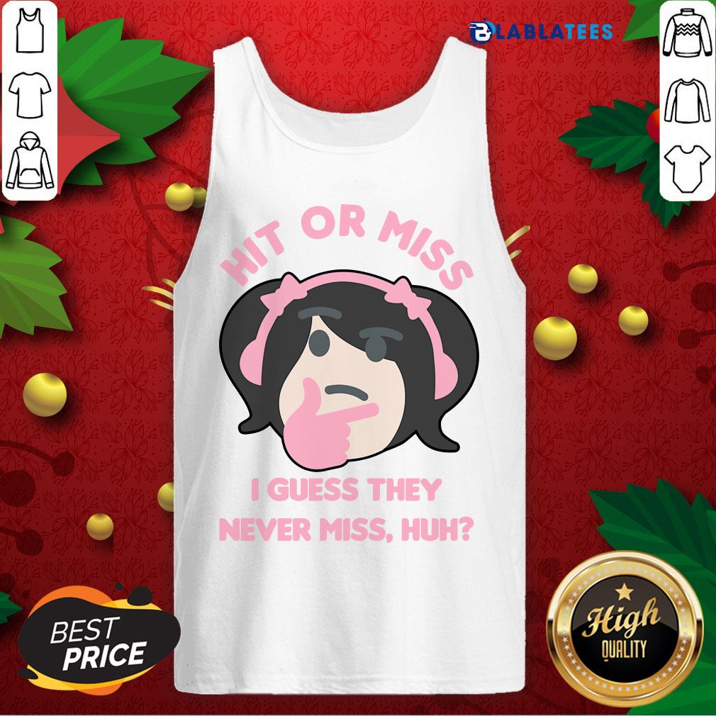 Nice Hit Or Miss I Guess They Never Miss Huh Nyan Nyan Cartoon Shirt - Image 4