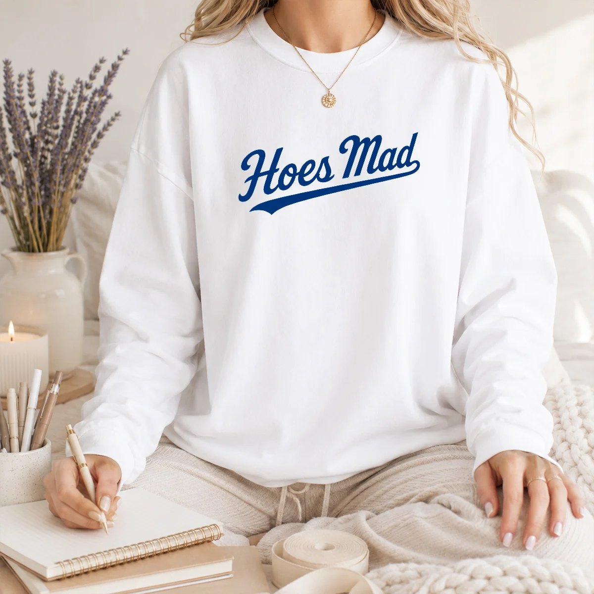 Nice Hoes Mad Script Logo Internet Meme Shirt - Image 3