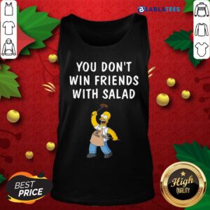 Alternative view of Nice Homer Simpson You Don_t Win Friends With Salad Shirt