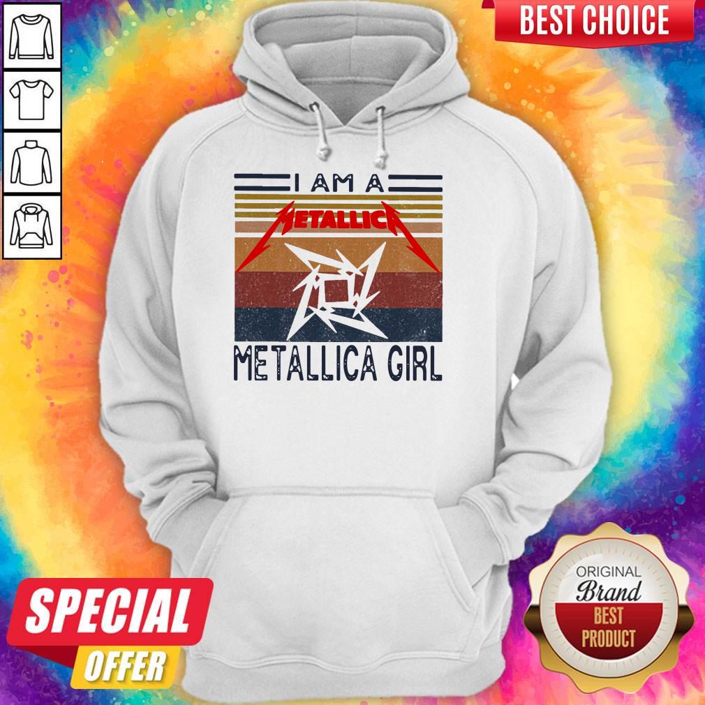 Nice I Am A Metallic Metallica Girl Vintage Retro Shirt - Image 5