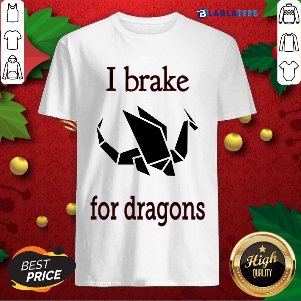 Nice I Brake For Dragon Bumper Shirt