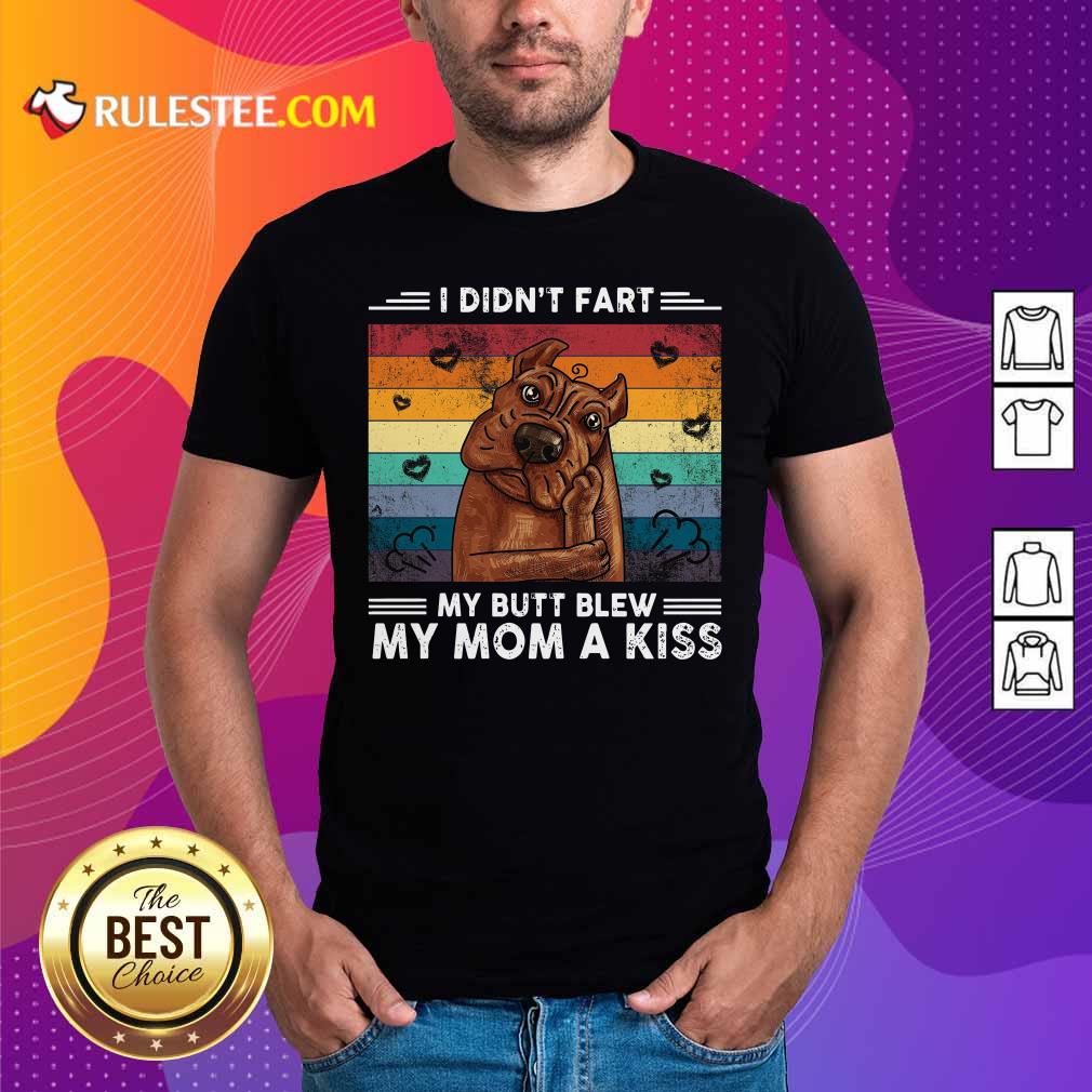 Nice I Didn’t Fart My Butt Blew My Mom A Kiss Vintage Retro Shirt
