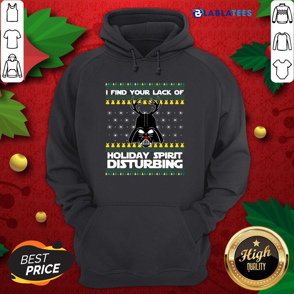 Nice I Find Your Lack Of Cheer Disturbing Ugly Christmas Shirt - Image 2
