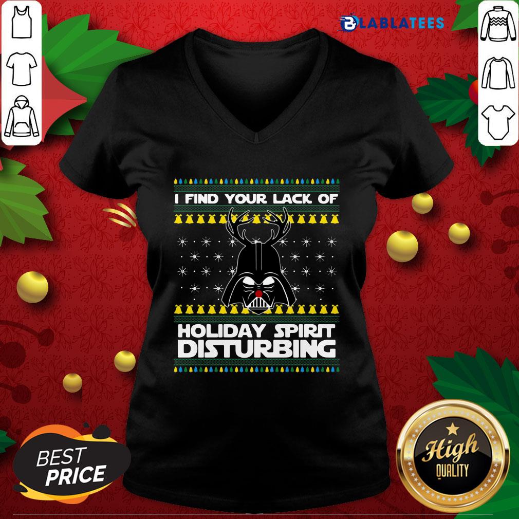 Nice I Find Your Lack Of Cheer Disturbing Ugly Christmas Shirt - Image 3