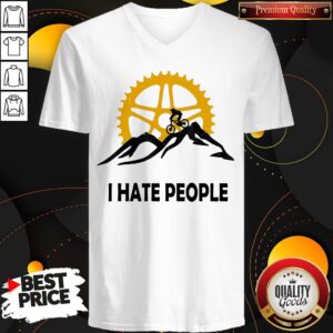 Alternative view of Nice I Hate People Mountain Biking Shirt
