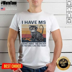 Nice I Have MS I Don’t Have The Energy To Pretend I Like You Today Cat Vintage Shirt