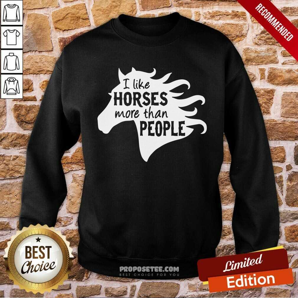 Nice I Like Horse More Than People Shirt - Image 5