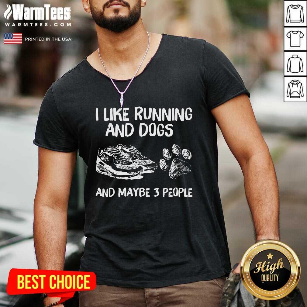 Nice I Like Running And Dogs And Maybe 3 People Shirt - Image 5
