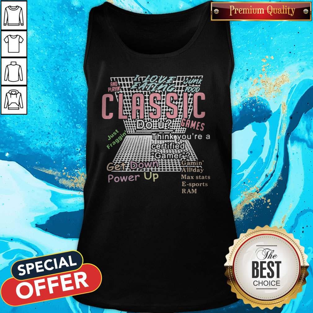 Nice I Love Eating Classic Get Down Power Up Shirt - Image 4