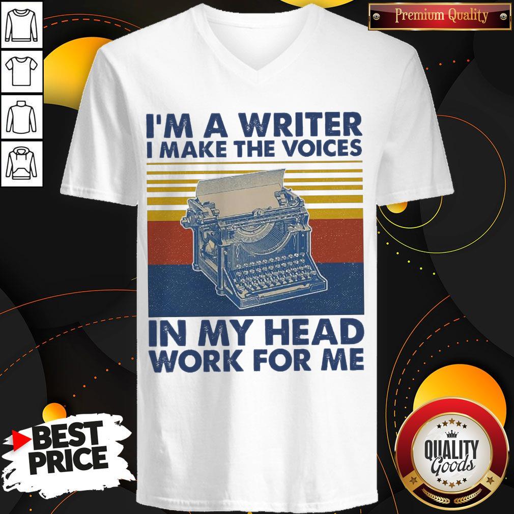 Nice I'M A Writer I Make The Voices In My Head Work For Me Vintage Shirt - Image 2