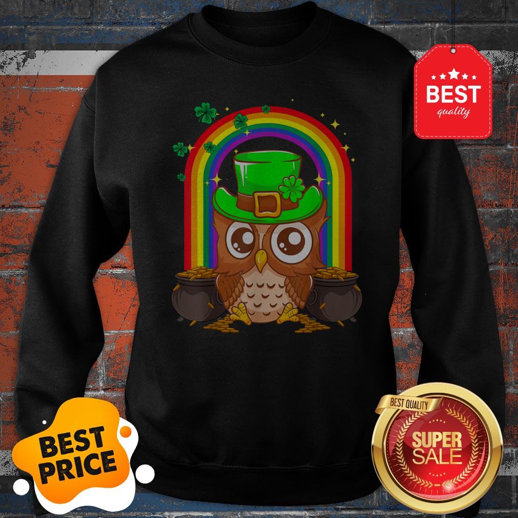 Nice Irish Leprechaun Owl Funny St. Patrick’s Day Shirt - Image 2