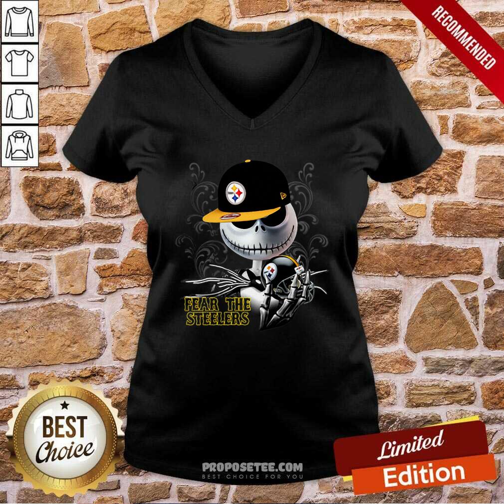 Nice Jack Skellington Fear The Pittsburgh Steelers Shirt - Image 3