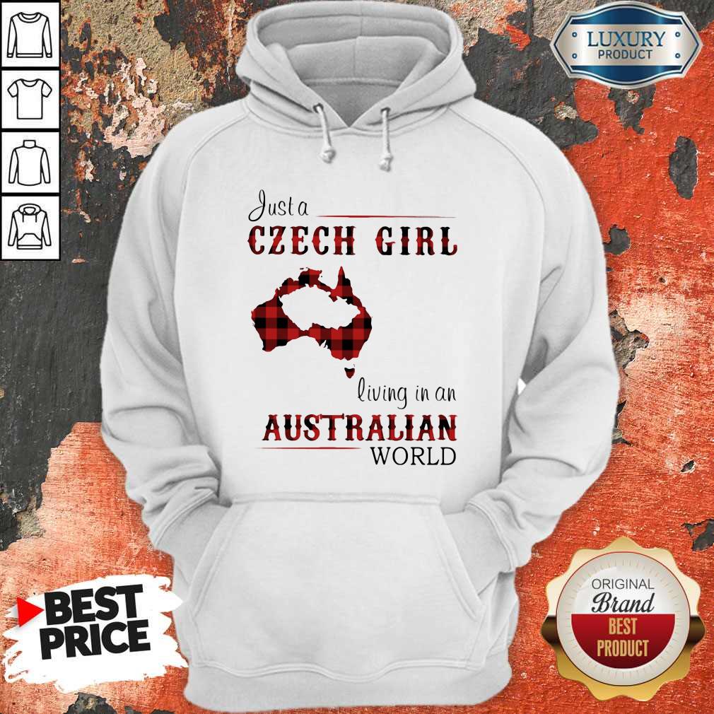 Nice Just A Czech Girl Living In A Australian World Shirt - Image 2