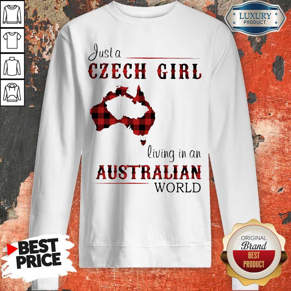 Nice Just A Czech Girl Living In A Australian World Shirt - Image 5