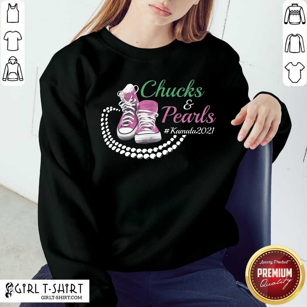 Nice Kamala Harris Chucks And Pearls Aka Sorority 1908 Shirt - Image 4