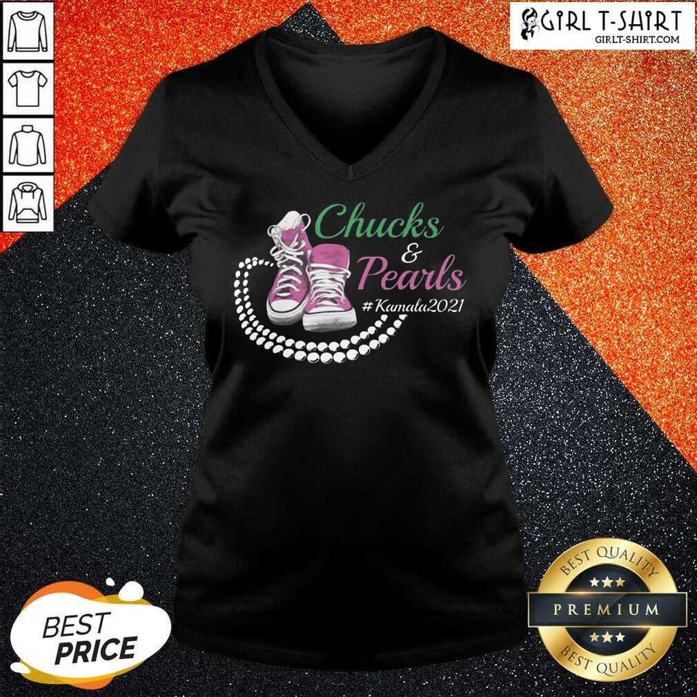 Nice Kamala Harris Chucks And Pearls Aka Sorority 1908 Shirt - Image 2