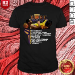 Nice Kobe Bryant Born Legend Living In Our Heart Shirt