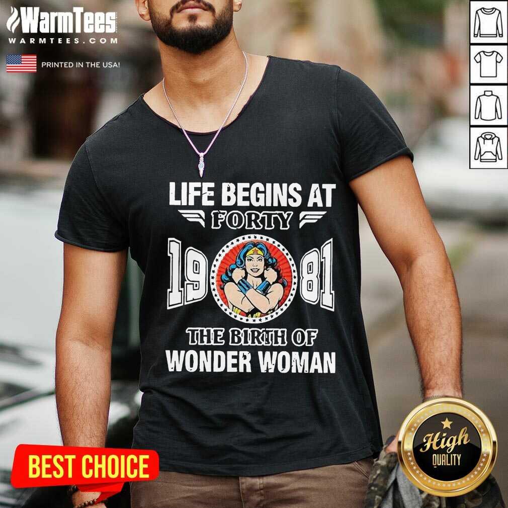 Nice Life Begins At Forty 1981 The Birth Of Wonder Woman Shirt - Image 5