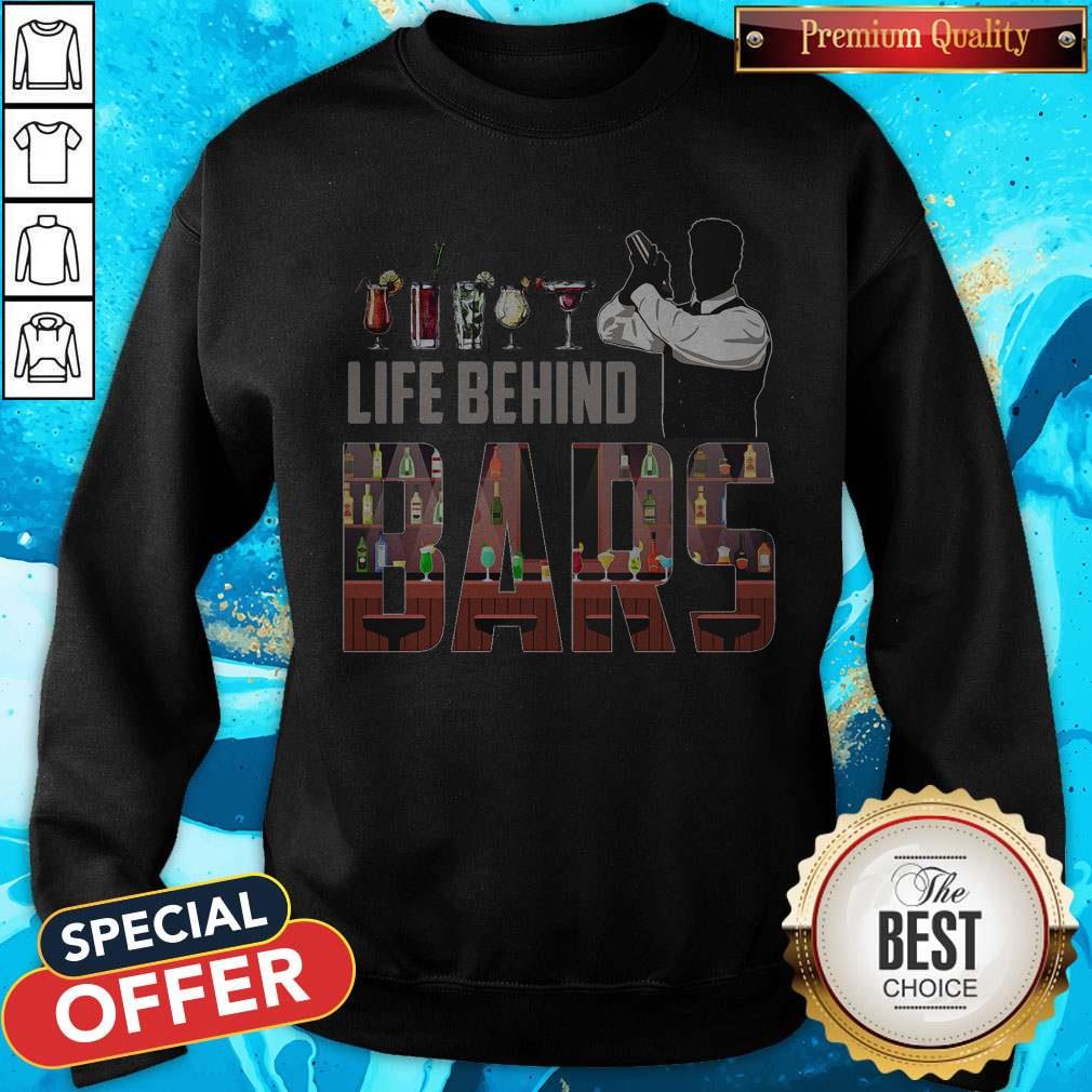 Nice Life Behind Bars Bartender Shirt - Image 2