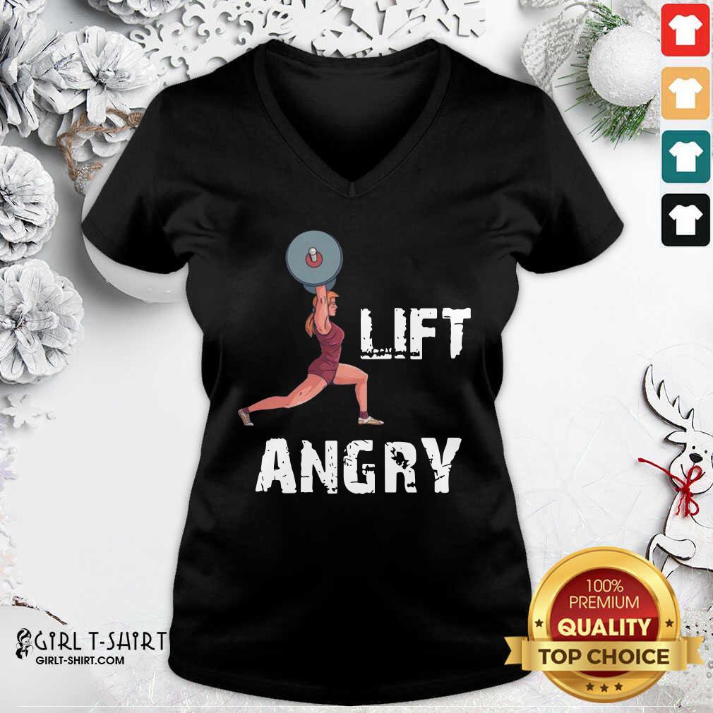 Nice Lift Angry Women Weightlifting Gear Shirt - Image 2