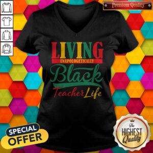 Alternative view of Nice Living Unapologetically Black Teacher Life Shirt