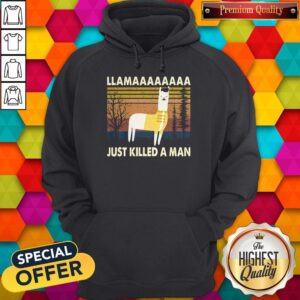 Alternative view of Nice Llama Just Killed A Man Vintage Shirt