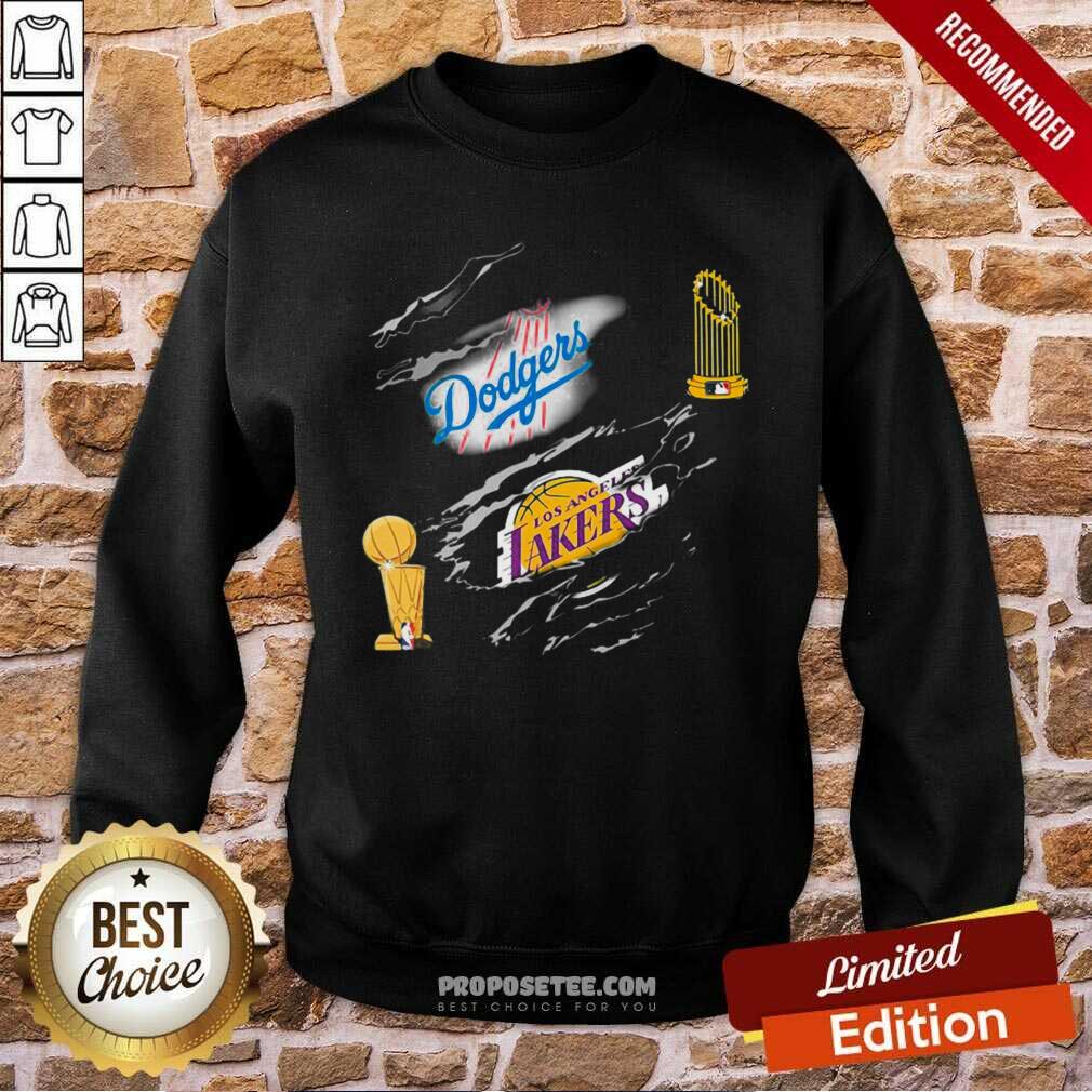 Nice Los Angeles Dodgers And Los Angeles Lakers Champions Shirt - Image 5