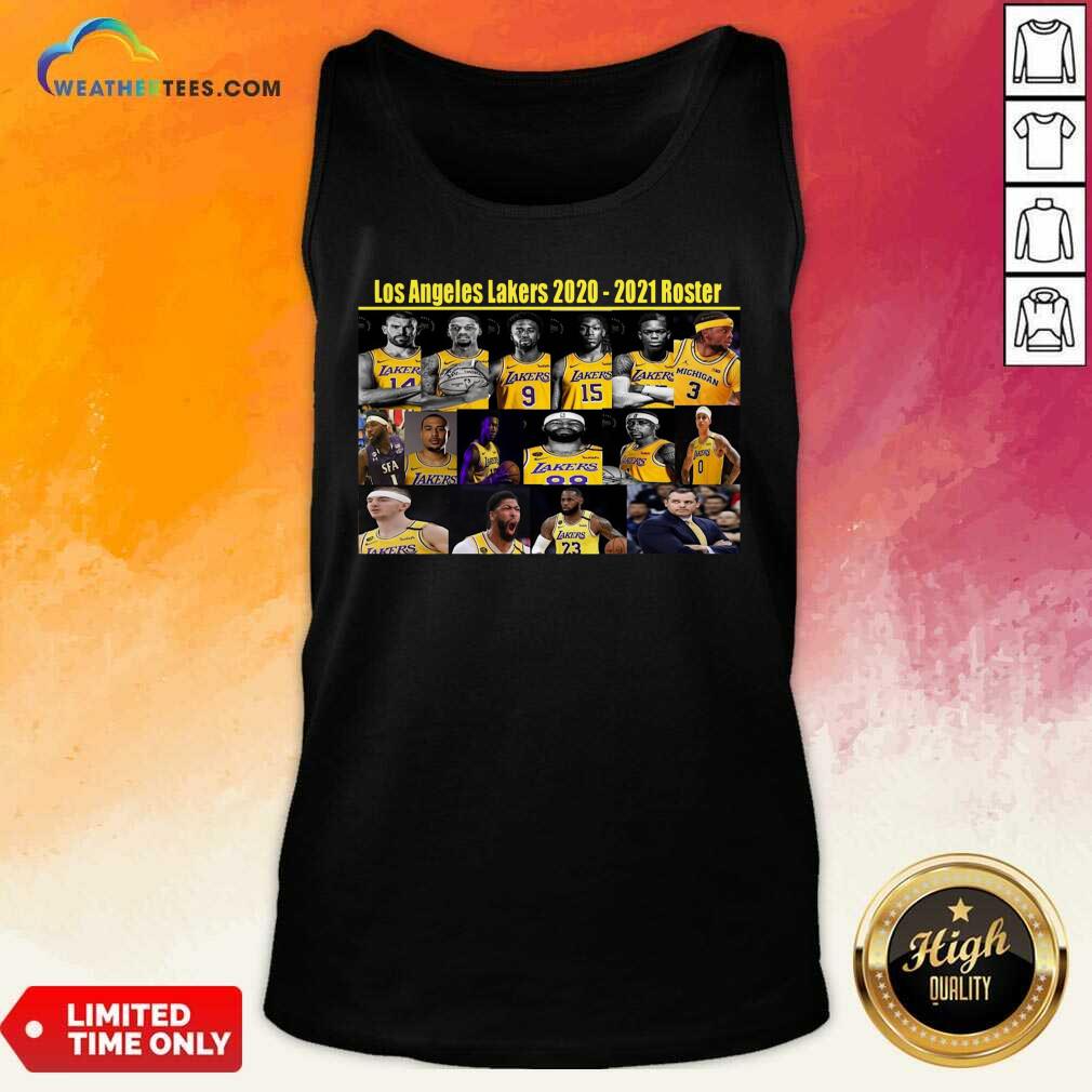 Nice Los Angeles Lakers 2020 2021 Roster Shirt - Image 3